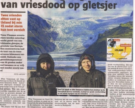 Press articles Iceland expedition