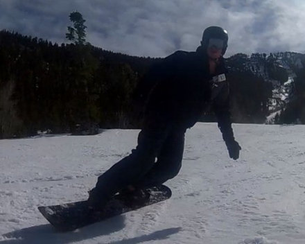 What happens in Vegas,...snowboarden in Las Vegas