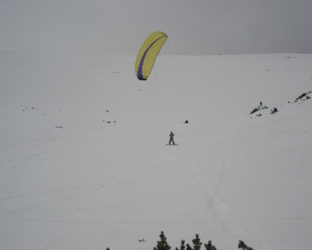 Snowkite Rila Mountains Bulgaria March 2010