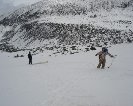 Snowkite Rila Mountains Bulgaria March 2010