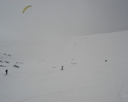 Snowkite Rila Mountains Bulgaria March 2010