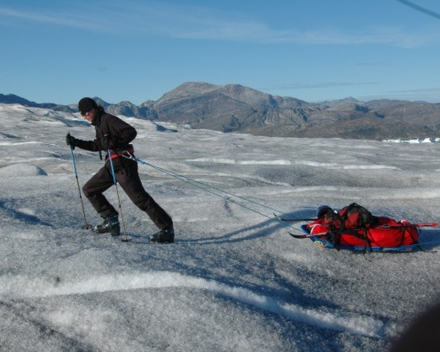 Snowkite expedition Greenland ice cap August 2007