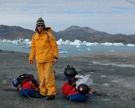 Snowkite expedition Greenland ice cap August 2007