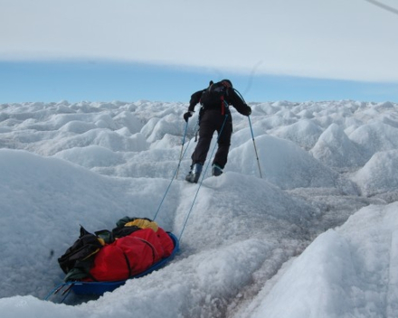 Snowkite expedition Greenland ice cap August 2007