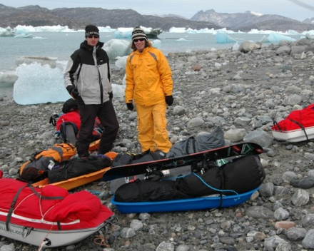 Snowkite expedition Greenland ice cap August 2007