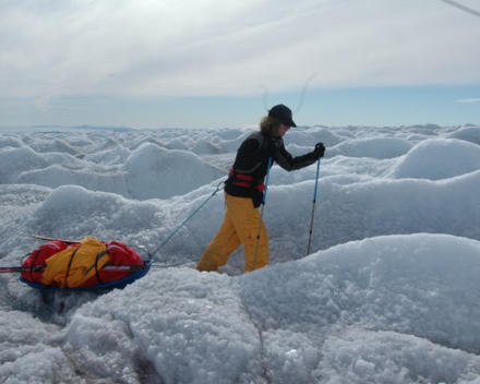 Snowkite expedition Greenland ice cap August 2007