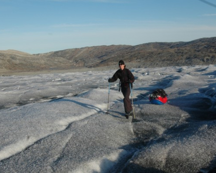 Snowkite expedition Greenland ice cap August 2007