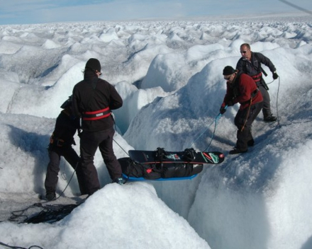 Snowkite expedition Greenland ice cap August 2007