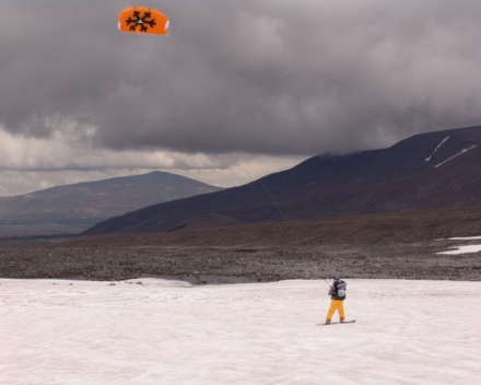 Snowkite expedition Iceland langjokull glacier june 2007