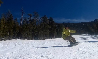 What happens in Vegas,...snowboarden in Las Vegas