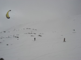 Snowkite Rila Mountains Bulgaria March 2010