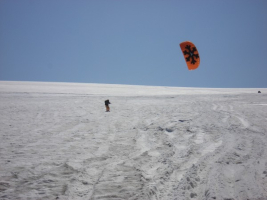 Snowkite expedition Greenland ice cap August 2007