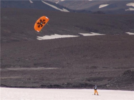 Snowkite expedition Iceland langjokull glacier june 2007